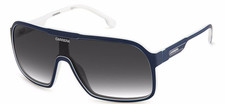 Carrera Men  s Mask Style Blue White / Grey Shaded lens Sunglasses 1046/S 00JU