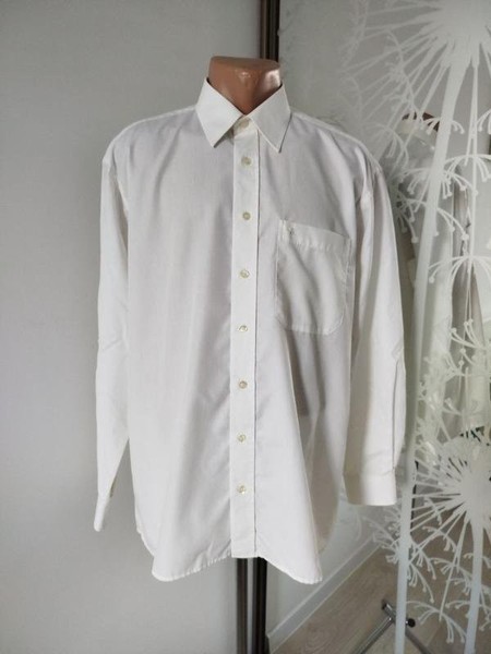 Men ETERNA Shirt White Wool 44 / XXL / 52