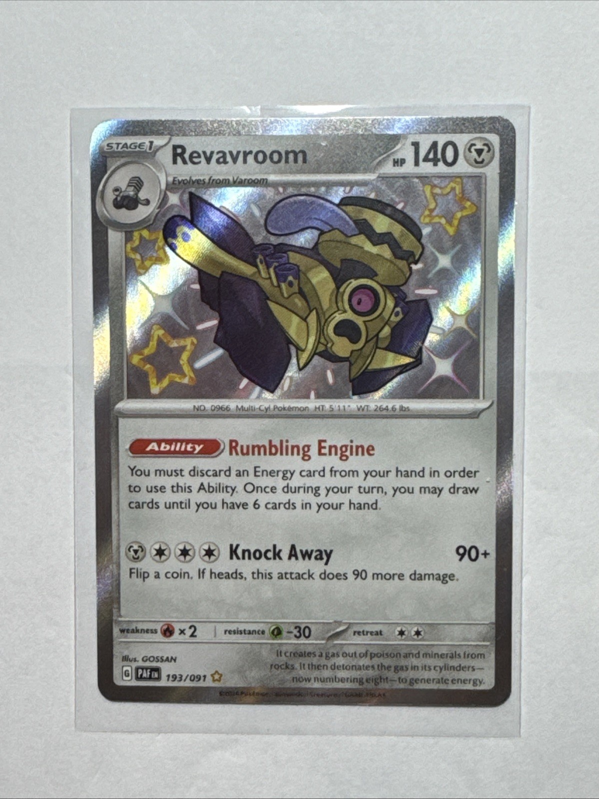 Revavroom 193/091 Shiny Rare Paldean Fates Pokémon TCG Mint NM