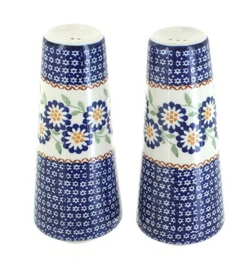 Blue Rose Polish Pottery Peach Blossom Salt & Pepper Shakers