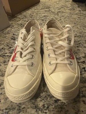 Comme Des Garçons Play x Converse Chuck 70 Low Top Multi Heart Trainer 7 Mens 9w