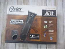  Oster Equine Golden A5 Wide #10 Blade 1-Speed Pet Animal Clipper w/ Case