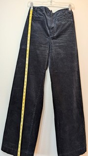 Women's Anthropologie Maeve The Collette Wide Leg Pants Size 28 Corduroy Black