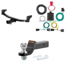 CURT Trailer Tow Hitch Package With 2in Receiver, Wiring, 45036 Ball Mount 13548