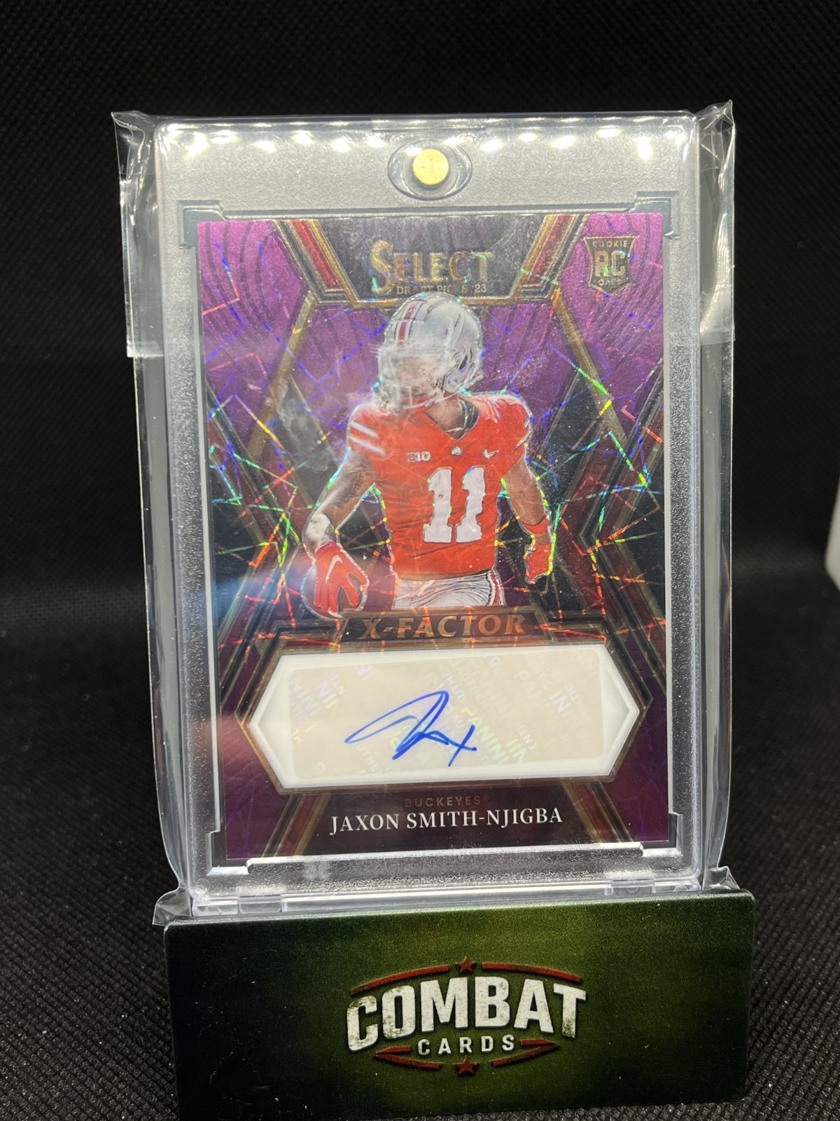 Jaxon Smith-Njigba Panini Select Draft Picks X-Factor Signatures #XSJSN Purple Lazer