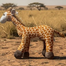 Toys R Us Plush Giraffe Stuffed Animal 16  Safari Soft Toy Brown White