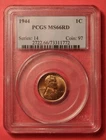 1944 Lincoln Wheat Cent - PCGS MS 66 RD