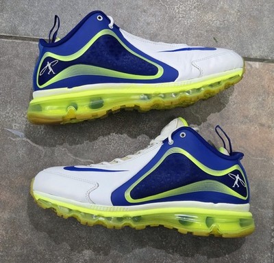 Size 11 Nike Air Griffey Max 360 Swingman 24 Sneakers  White Blue  Neon Green 