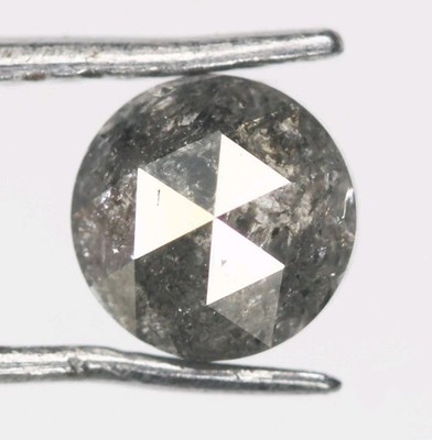 0,37 CT Natürlicher Loser Rosen Schnitt Diamant 4,2 MM Salz Und Pfeffer Diamant