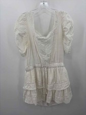 Pre-Owned LoveShackFancy White Size Large Short Short Sleeve Dress