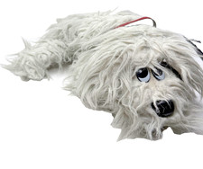 Vintage Pound Puppies Shaggy Furry Dog Plush With Collar 1980s Stuffed Animal