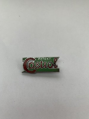 Oldtimer Castrol Patent Emaille Pin Anstecker - Motor KFZ Heizöl Benzin gebraucht