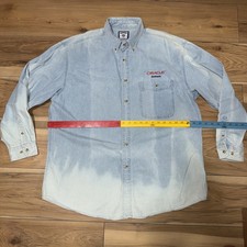Vintage 80s 90s Lee Riders Oracle Promo Denim Trucker Jacket Size XL Bleach Wash