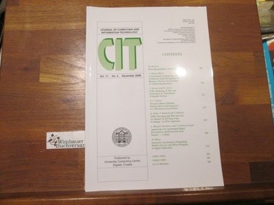 CIT journal of computing and Information technology, December 2009, Volume 17, N