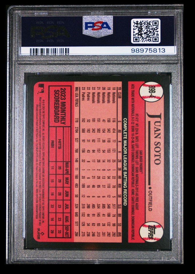 Juan Soto 2024 Topps 1989 Topps Foil Graded #89B4 PSA 8 | eBay