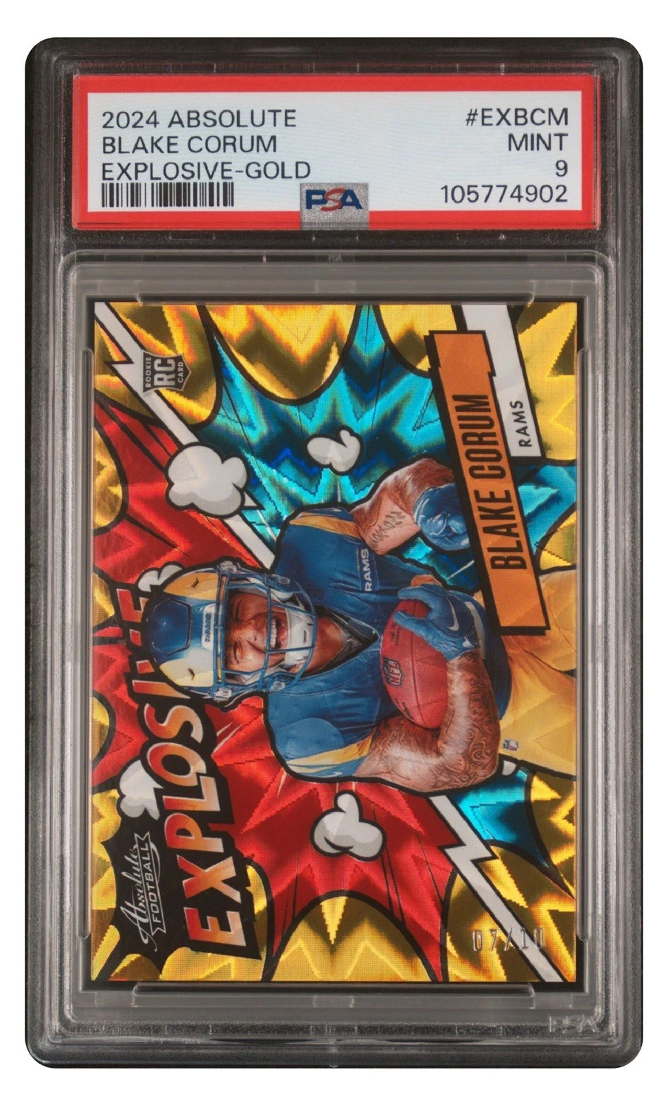 Blake Corum Panini Absolute Explosive #EXBCM Gold