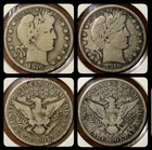Set of 2, 1910 S Barber Half Dollar, 90% Silver, VG & Fine Details