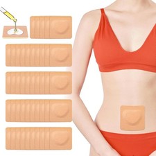 108PCS Castor Oil Belly Button Patches Self-Adhesive Disposable Heart Shaped