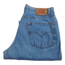 Levi 550 Relaxed Jeans Tapered Leg Blue Waist 38 Leg 32 W38 L32 Zip Fly (Q2533)