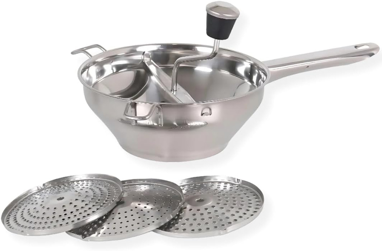 Schiacciapatate Acciaio Inox 3 Griglie - Basta Purè Pronto in Busta!