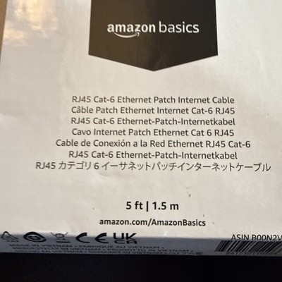 AmazonBasics RJ45 Cat-6 Ethernet Patch Internet Cable -