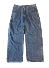 Vintage Lee Workwear Carpenter Dungarees Pants 70s Blue Denim Men s 30x28