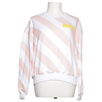 Happy, Sweatshirt, Größe: S, Weiß/Pink, Bio-Baumwolle, Streifen, Damen #gvE