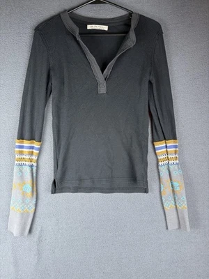 Free People We the Free Mikah Layering Cuff Thermal Henley Top Shirt S - Image 1 of 4