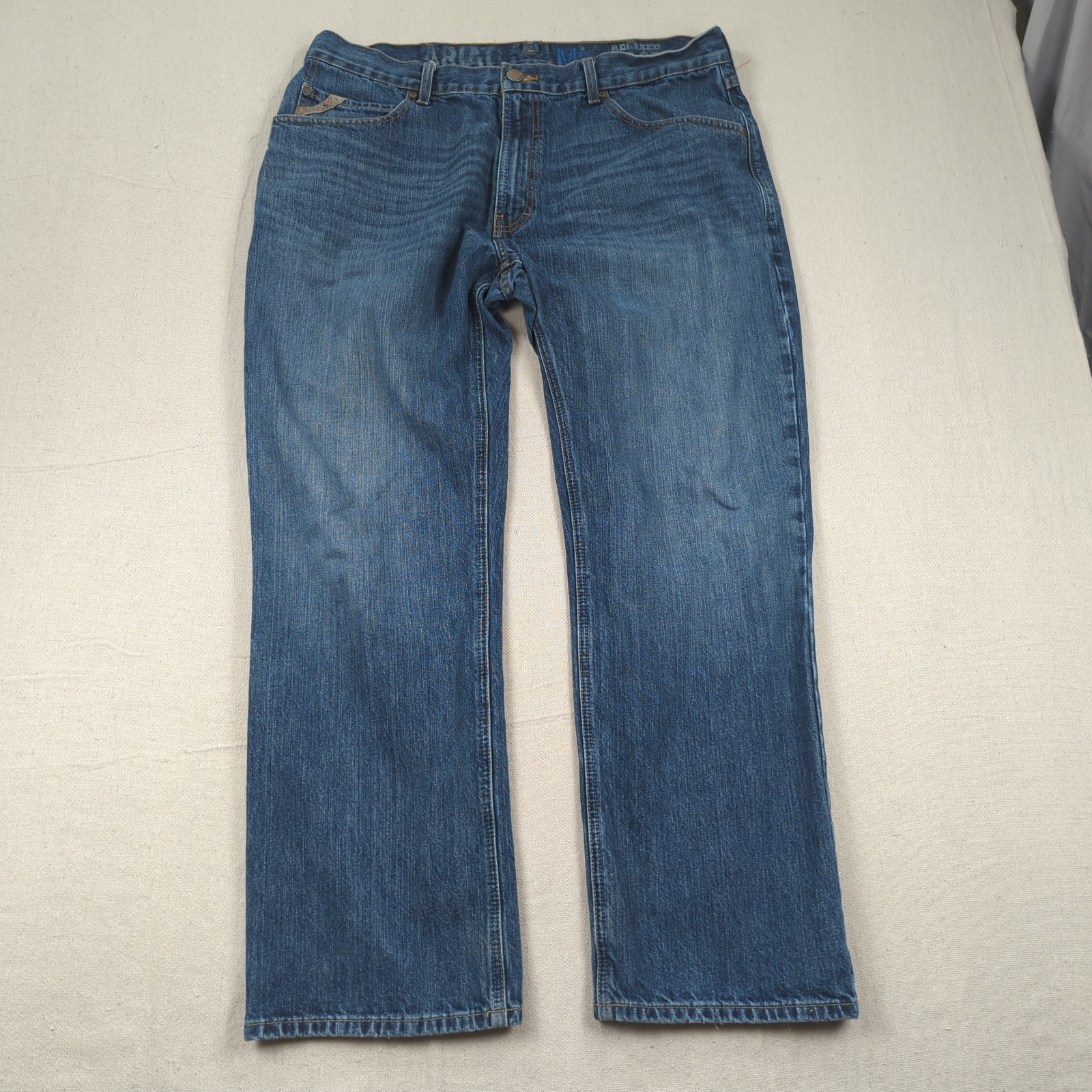 S 38x30 Blue M2 Relaxed Boot Cut Western Distressed Cowboy
