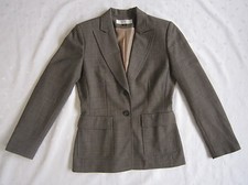 Tahari by Arthur S. Levine Two Button Wool Blend Blazer Jacket in Brown Size 4