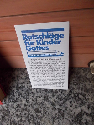 Ratschläge für Kinder Gottes, eine kleine Broschüre auf 6 kleinen Seiten