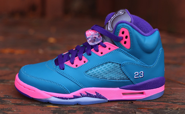 jordan 5 teal pink purple