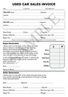 A5 Used Car Sales Invoice Receipt Pad for Selling Motor Vehicle Ideal for Trade