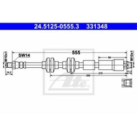 ATE Bremsschlauch Bremsleitung Vorne FüR BMW X1 24.5125-0555.3