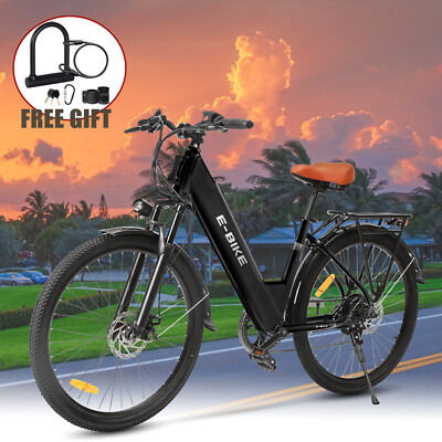 E-Bike 26'' Electric Bike for Adults 500W Motor City Bicycle Commuter Ebike 2024