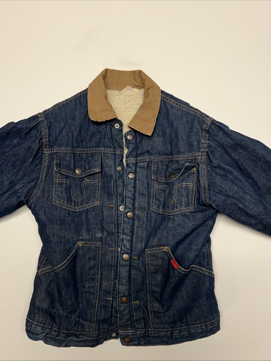 Vintage 60s Big Smith Buckaroo Trucker Denim Jean Jacket Mens S