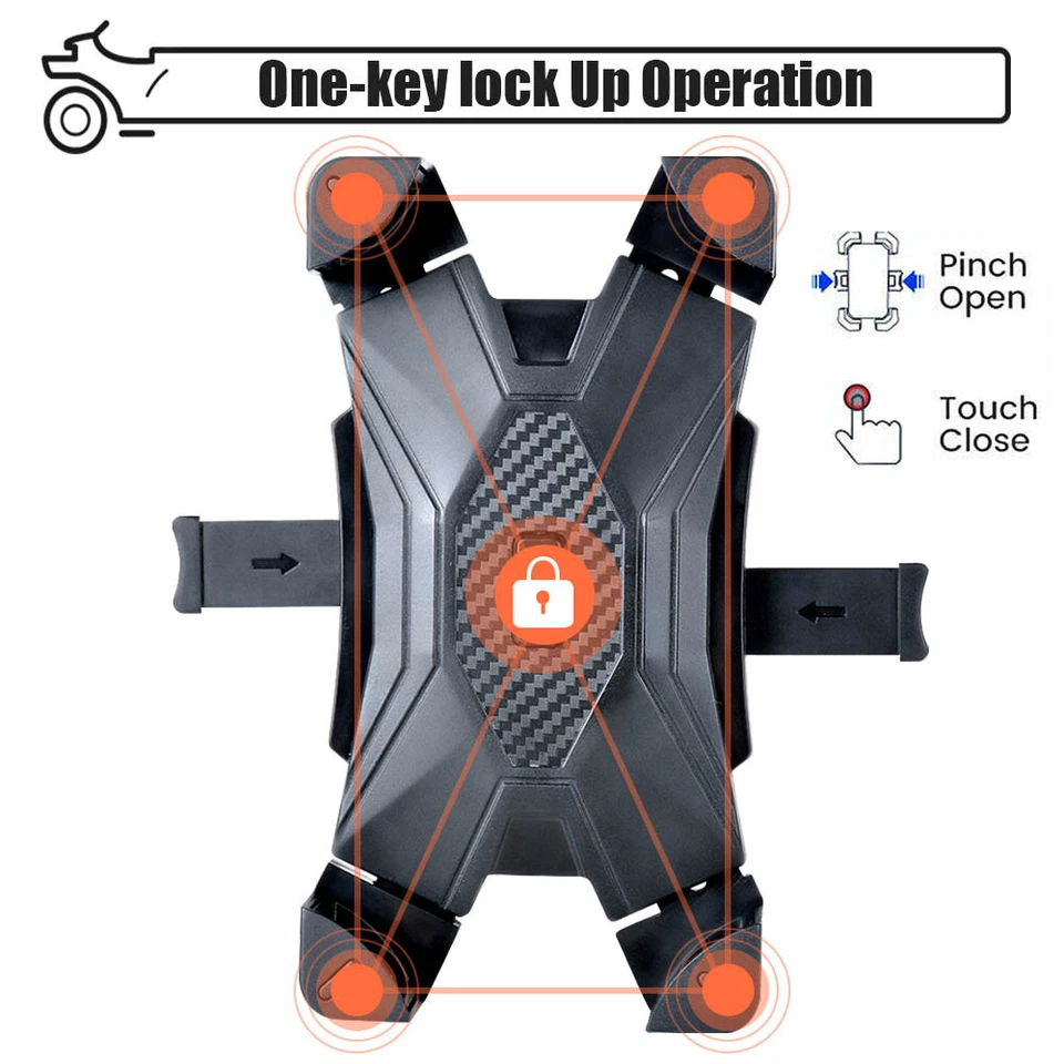 Motorcycle Bike Bicycle MTB GPS Cell Phone Holder Handlebar Mount for Samsung - Image 4 of 4