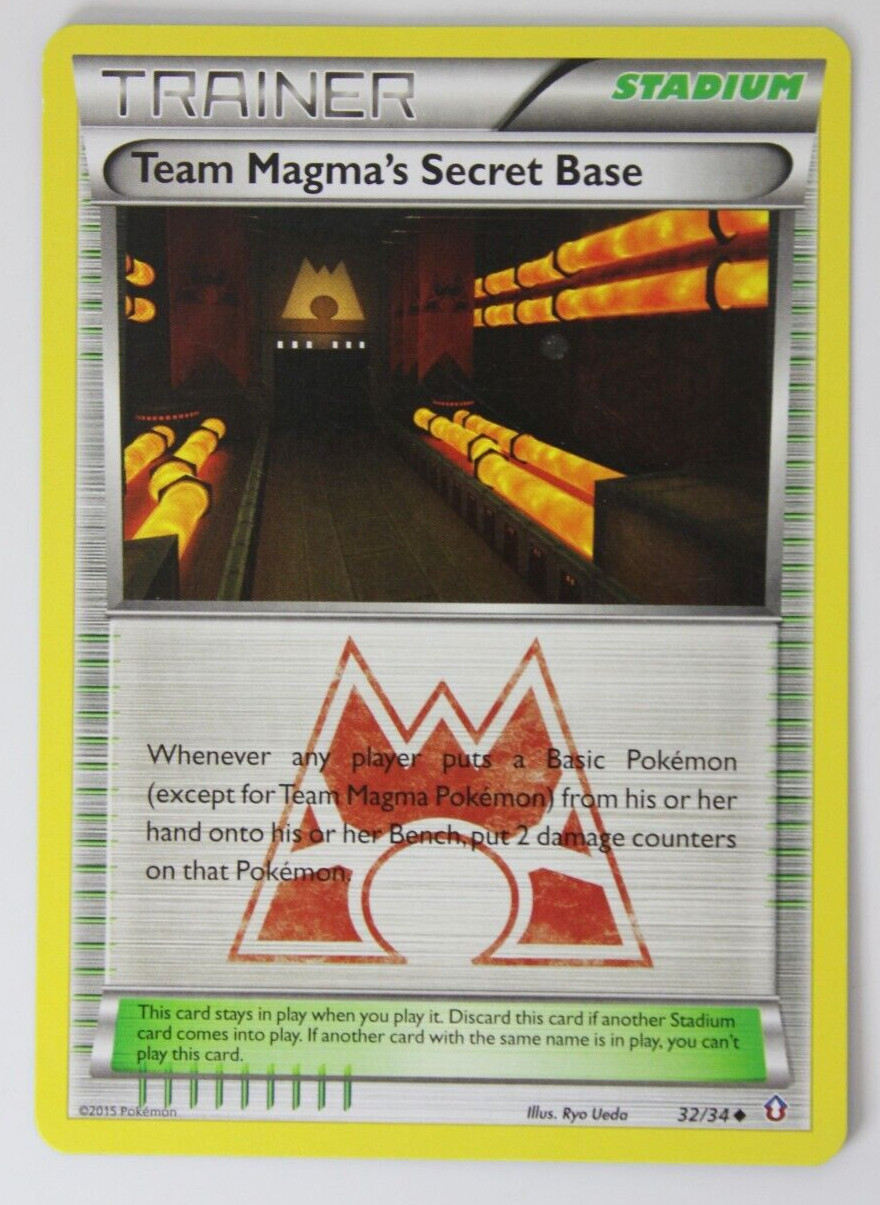 Team Magma's Secret Base 32/34 Double Crisis Uncommon Pokémon TCG Card LP