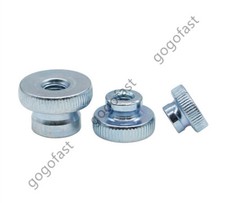 Galvanized Steel Knurled Thumb Nuts With Collar M3 M4 M5 M6 M8 M10