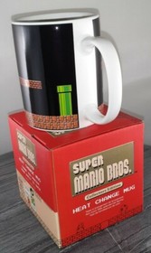 NEW Super Mario Bros. Collectible Mug Heat change color Cup Gamer Gift NES Style