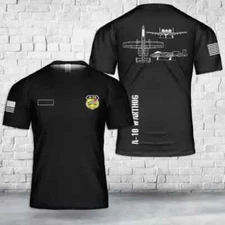 Custom Name US Air Force Fairchild Republic A-10 Warthog T-Shirt 3D