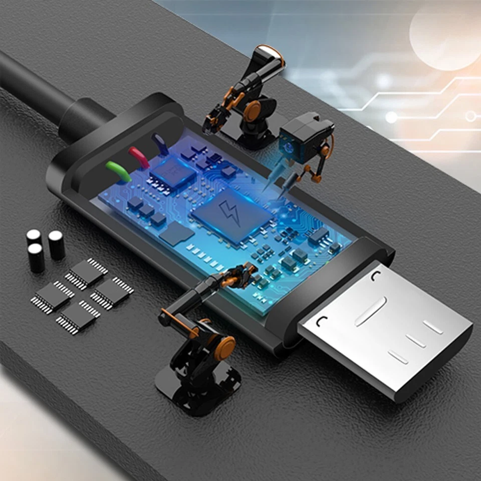 50CM USB Type-C Cable 4 in 1 Fast Charging, USB-A to USB C Charging Cable, - Image 4 of 4