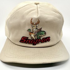Vintage SNAP-ON Tools Snapback Duck Deer Fish New Era Made in USA Tan