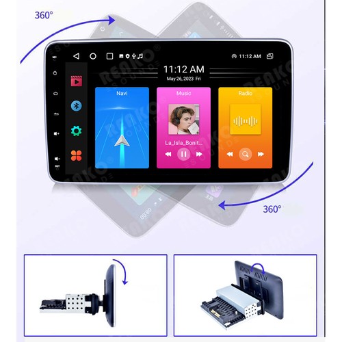 10.1" Android 13 Rotatable 1DIN Car Stereo Radio Carplay GPS WIFI BT FM 32GB+CAM - Bild 12 von 14
