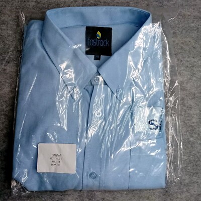 SPIE SA SHORT SLEEVE COMPANY WORK SHIRT MENS SIZE 18 OR XL - BRAND NEW SKY BLUE
