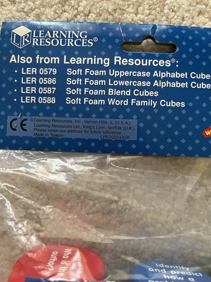 Learning Resources Reading Comprehension Cubes Homeschool Soft Foam Classroom - Image 3 of 4