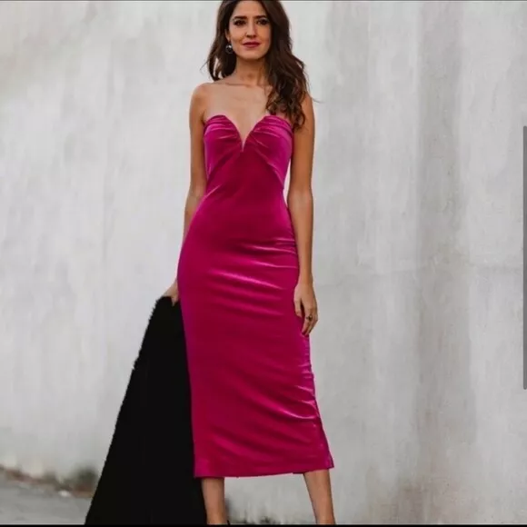 Zara pink velvet clearance dress