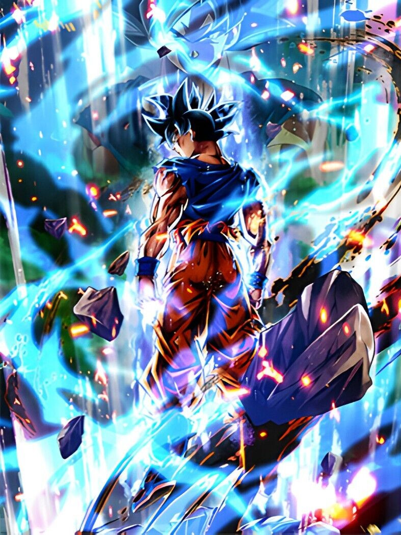 Póster holográfico Dragon Ball Super 3D - Goku Ultra Instinct vs. Jiren