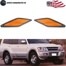 1 Pair Front Fender Reflectors Lamp For Mitsubishi Pajero Montero 2000-2003