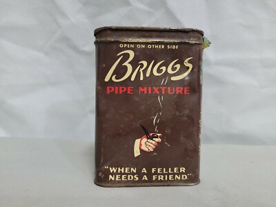 G- Rare Vintage Briggs Pipe Mixture Tobacco Tin, Empty